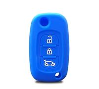 Housse Silicone Coque de n Silicone pour e Voiture pour LADA Largus FL 2022 Vesta Granta Xray Cross Kalina pour Renault Fluence Clio Megane Porte-clés de télécommande-Blue 3btns