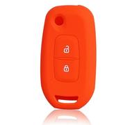 Housse Silicone Coque de n Silicone pour e Voiture pour Renaut Logan Captur Sandero Stepway Duster 2019-2020 2button Porte-clés de télécommande-Red