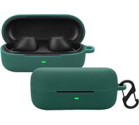 Housse Silicone Pour Sony Wf-C510 - Coque Ultra-Fine Antichoc Et Antirayures Avec Mousqueton, Accès Charge & Charge Sans Fil, Vert