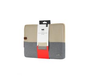HOUSSE sleeve PC 14,1 '' bicolore Beige/Gris, protection antchoc, attache antivol , dimensions: 355*25*260mm 355x25x260