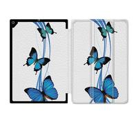 Housse Smart Cover Pour Ipad 10.2 Papillon Bleu Sur Blanc