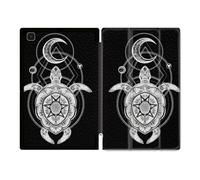 Housse Smart Cover Pour Samsung Galaxy Tab A7 (10.4) Animaux Maori Tortue Noir