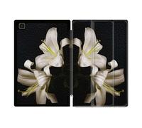 Housse Smart Cover Pour Samsung Galaxy Tab A7 (10.4) Fleur Lys Noir