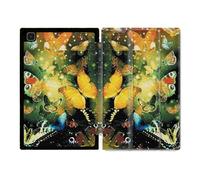 Housse Smart Cover Pour Samsung Galaxy Tab A7 (10.4) Papillon Jaune