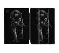 Housse Smart Cover Pour Samsung Galaxy Tab A8 (2022) 10.5 Animal Panthère Noire
