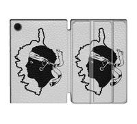 Housse Smart Cover Pour Samsung Galaxy Tab A8 (2022) 10.5 Voyage Corse Blanc