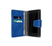 Housse Smartphone 4.5 à 5 pouces Universelle Porte-cartes Fonction slide bleu