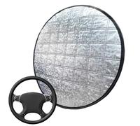 Housse solaire pour volant - Papier d'aluminium de 16,93 pouces | Bloc de protection de direction | Protecteur pliable Protecteur solaire | Voiture camion intérieur été climat chaud