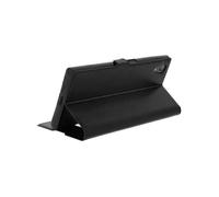 Housse pour Sony Xperia XA1 Plus Etui Double Fenêtre Coque Silicone Gel - noir