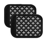 Housse souple pour poignée de bagage avec symboles blancs - Carnaval - Noir - 15 x 10,9 cm, Symboles blancs Carnaval Noir, Set of 2