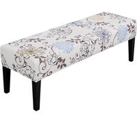 Housse Stretch élastique Banc Universel pour Banc de Salle à Manger Doux Elasticité Banc avec Sangles de Fixation pour hôtel, Banquet, Restaurant Salon, Chambre à Coucher(E)