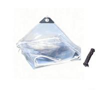 Housse supérieure de chariot élévateur à fourche imperméable en polyéthylène avec cordes à nouer, protection solaire pour chariots élévateurs d'extérieur noir et transparent, 135 x 114 cm (transparent