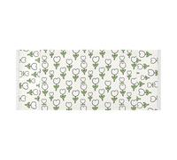 Housse supérieure de machine à laver avec sac latéral réutilisable pour machine à laver - Motif de tulipes peintes à la main - Convient à la plupart des machines à laver ou sèche-linge - 130 x 55,9 cm