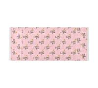 Housse supérieure de réfrigérateur avec sac latéral robuste pour machine à laver Valentine I Love You rose pour buanderie cuisine 130 x 55,9 cm