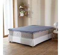 Terre de Nuit - Housse surmatelas Jersey Anthracite 100% Coton Extensible 160x200 - - Anthracite