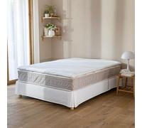 Terre de Nuit - Housse surmatelas Jersey Blanc 100% Coton Extensible 160x200 - - Blanc
