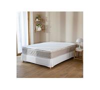 Housse surmatelas jersey blanc 100% coton extensible 160x200