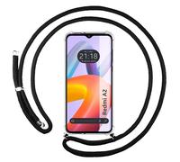 Housse Suspendue Transparente Compatible Avec XIAOMI REDMI A2 Avec Cordon Noir