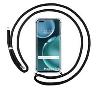 Housse Suspendue Transparente Pour Huawei Honor Magic 4 Pro 5G Avec Cordon Noir