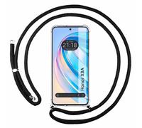 Housse Suspendue Transparente Pour Huawei Honor X8A Avec Cordon Noir