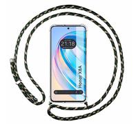 Housse Suspendue Transparente Pour Huawei Honor X8A Avec Cordon Vert / Doré