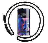 Housse Suspendue Transparente Pour Motorola Moto Edge 30 5G Avec Cordon Noir