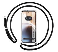 Housse Suspendue Transparente Pour Motorola Moto G32 Avec Cordon Noir