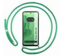Housse Suspendue Transparente Pour Motorola Moto G53 5G Avec Cordon Vert Eau