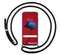 Housse Suspendue Transparente Pour Nothing Phone 1 Avec Cordon Noir