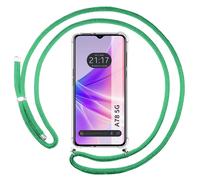 Housse Suspendue Transparente Pour Oppo A78 5G Avec Cordon Vert Eau
