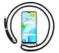 Housse Suspendue Transparente Pour Realme C30 Avec Cordon Noir