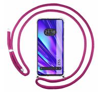 Housse Suspendue Transparente Pour Realme C55 Avec Cordon Rose Fuchsia