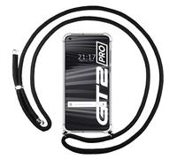 Housse Suspendue Transparente Pour Realme GT 2 Pro 5G Avec Cordon Noir