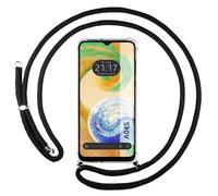 Housse Suspendue Transparente Pour Samsung Galaxy A04S Avec Cordon Noir