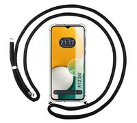 Housse Suspendue Transparente Pour Samsung Galaxy A13 5G Avec Cordon Noir