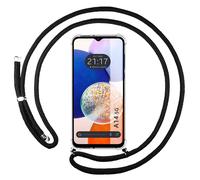 Housse Suspendue Transparente Pour Samsung Galaxy A14 4G / 5G Avec Cordon Noir