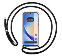 Housse Suspendue Transparente Pour Samsung Galaxy A34 5G Avec Cordon Noir