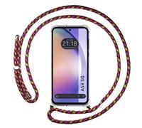 Housse Suspendue Transparente Pour Samsung Galaxy A54 5G Avec Cordon Rose / Doré