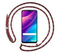 Housse Suspendue Transparente Pour TCL 30 SE / 30E / 306 Avec Cordon Rose / Doré