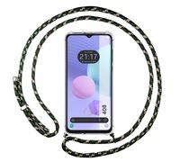 Housse Suspendue Transparente Pour TCL 408 Avec Cordon Vert/Doré