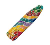 Housse Table A Repasser 120x40 Jaune Et Violet Housse De Planche à Repasser Bande éLastique Resserrable, ReflèTe La Chaleur pour Un Repassage Rapide, Installation Facile