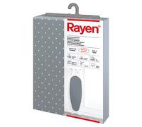Rayen | Housse pour table à repasser Universelle | 3 épaisseurs: mousse, molleton et tissu 100 % coton | Gamme Medium de Rayen | 130X47 cm | Gris à pois roses