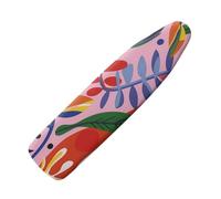 Housse Table à Repasser 130x45 Feuilles Violettes Housse Planche à Repasser Bande éLastique Resserrable, ReflèTe La Chaleur pour Un Repassage Rapide, Installation Facile