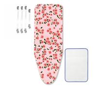 Housse Table à Repasser 160x60 cm, XXL Rembourrage Confortable 4 Clips de Fixation Housse Table a Repasser Montage Rapide pour Home & Hotel