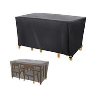 Housse Table de Jardin 170x120x70cm/LxWxH Imperméable Housse de Table Exterieure Housse de Meuble Étanche Tissu Oxford 600D Housse Protection Table Jardin Housse de Protection Salon de Jardin Noir