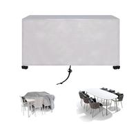 Housse Table de Jardin, 172x170x110cm Housse Salon de Jardin Exterieur, Housses pour Mobilier de Jardin Imperméable Anti-UV, pour Ensembles de Table et de Canapé avec Corde et Boucle Verrouillage