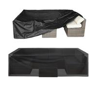 Housse Table De Jardin 325x220x75cm Noir 420d Oxford Tissu Housse Salon De Jardin Exterieur Housse De Table Jardin Rectangulaire Couverture De Protection Meubles avec Corde Et Boucle Verrouillage