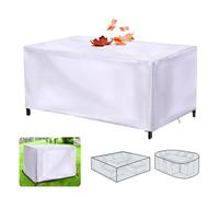 Housse Table de Jardin, Housse Salon de Jardin, 180x138x89cm/LxWxH 420D Oxford Bache Table Exterieur Rectangulaire Couverture de Protection Imperméable Anti-UV, Protection pour Tous Les Temps