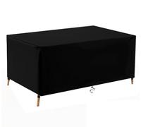 Housse Table de Jardin Housse Salon de Jardin Exterieur Rectangulaire Couverture de Protection Meubles Bâche Salon de Jardin Imperméable Anti-UV 600D Oxford Bache Table Exterieur 170x120x70cm