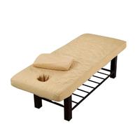 Housse Table De Massage Drap-housse antidérapant for Table de Massage, for Salon beauté, Anti-poussière, couverture lit for SPA, couvre-lit avec taie d'oreiller(Yellow,70x185)